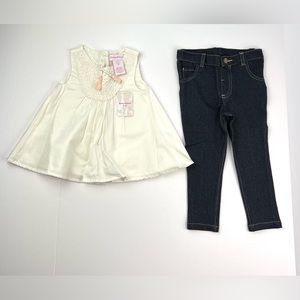 Tommy Bahama Baby Girl 2 Piece Set Sz: 24 months Dress Pants